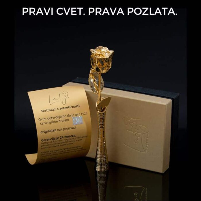 lady luxury gift box-Luxpokloni.rs-zlatna ruza-pozlata vaza-pozlaćena-24k zlata-poklon za nju-zenu-devojku-mamu-svadbu-8 mart-nova godina-Beograd